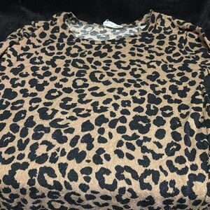 Leopard Print Sweater | Peach Love Tunic | Cheetah print Tunic | Sweaters